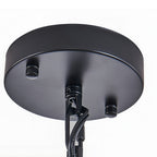 Black Iron Cage Drum Pendant Light - Round Ceiling Fixture