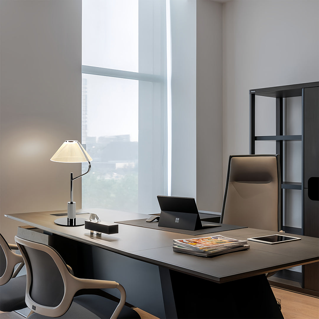 Elegant Chrome LED Floor Lamp with Acrylic Design