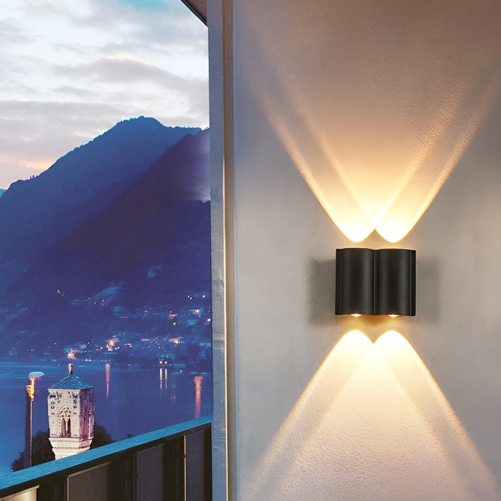 Premium Black Waterproof LED Outdoor Wall Light - Up & Down Design