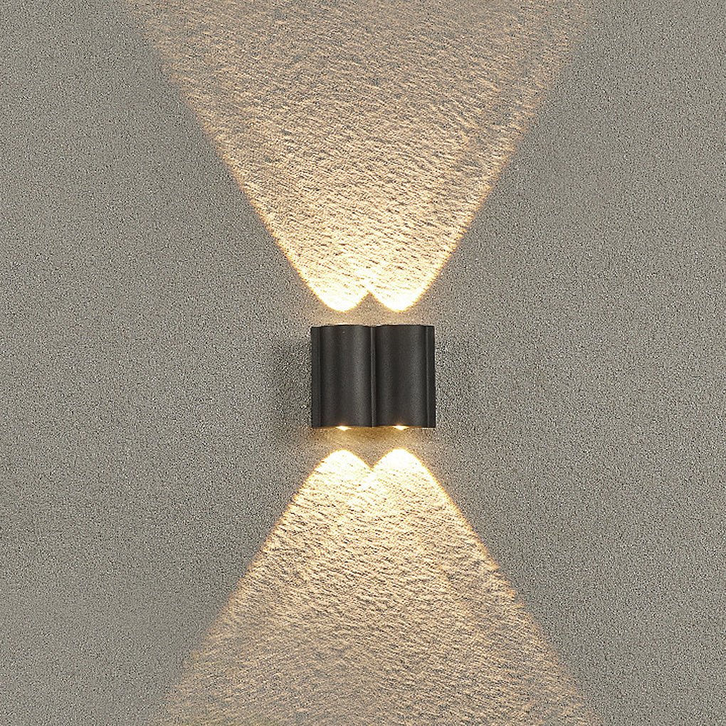 Premium Black Waterproof LED Outdoor Wall Light - Up & Down Design