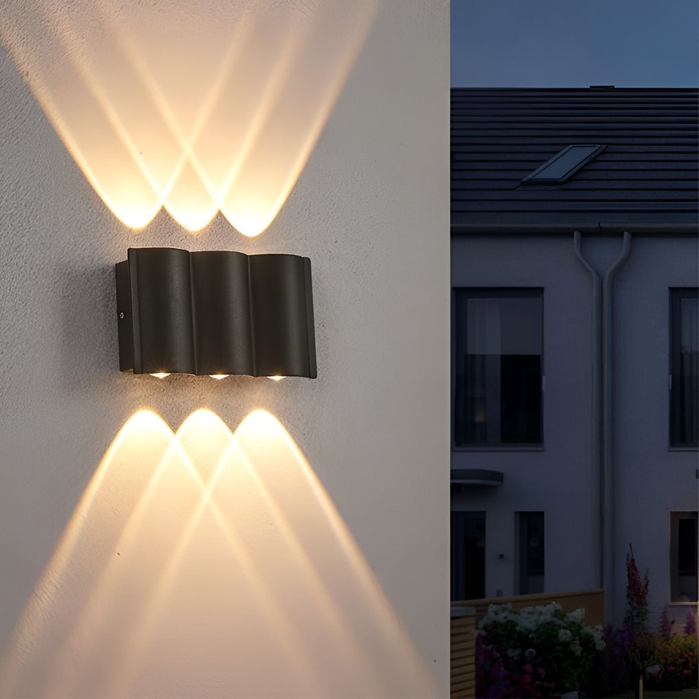 Premium Black Waterproof LED Outdoor Wall Light - Up & Down Design