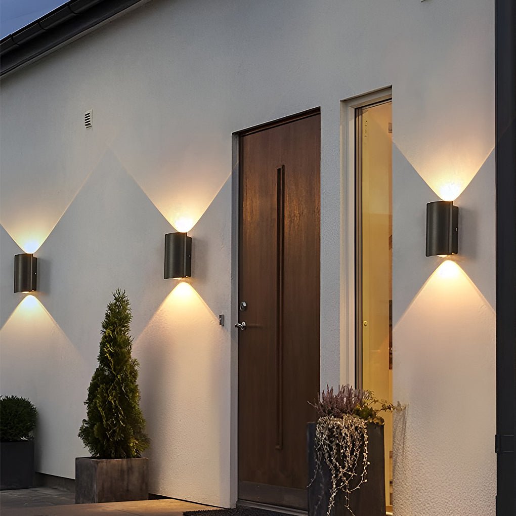 Premium Black Waterproof LED Outdoor Wall Light - Up & Down Design
