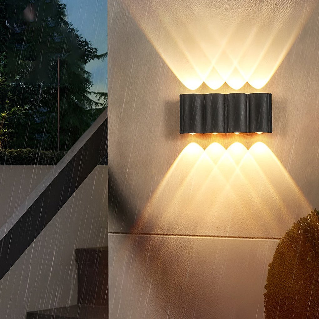 Premium Black Waterproof LED Outdoor Wall Light - Up & Down Design