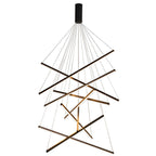 Modern Black LED Criss Linear Chandelier Ceiling Light