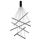 Modern Black LED Criss Linear Chandelier Ceiling Light