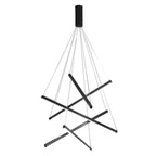 Modern Black LED Criss Linear Chandelier Ceiling Light