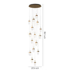 Modern Gold Staircase Chandelier - Luxury Ceiling Light