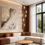 Modern Gold Staircase Chandelier - Luxury Ceiling Light