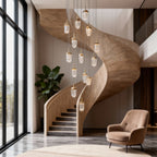 Modern Gold Staircase Chandelier - Luxury Ceiling Light