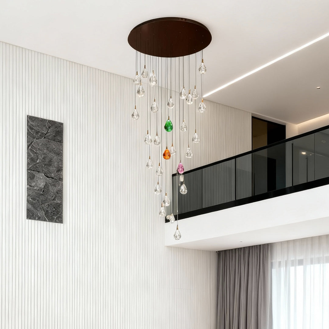 Luxury LED Crystal Chandelier for Staircase