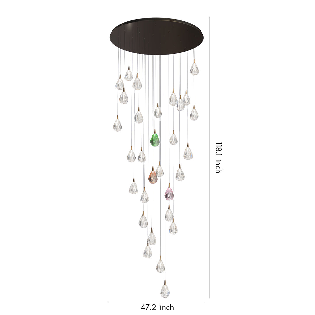 Luxury LED Crystal Chandelier for Staircase
