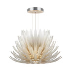 Luxury Stainless Steel and Glass Deco Chandelier Ceiling Light