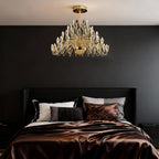 Luxury Gold LED Crystal Chandelier Ceiling Light