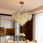 Luxury Crystal Pendant Chandelier - Carbon Steel Ceiling Light