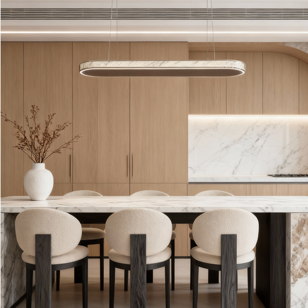 Luxury Elliptical Linear Suspension Ceiling Light
