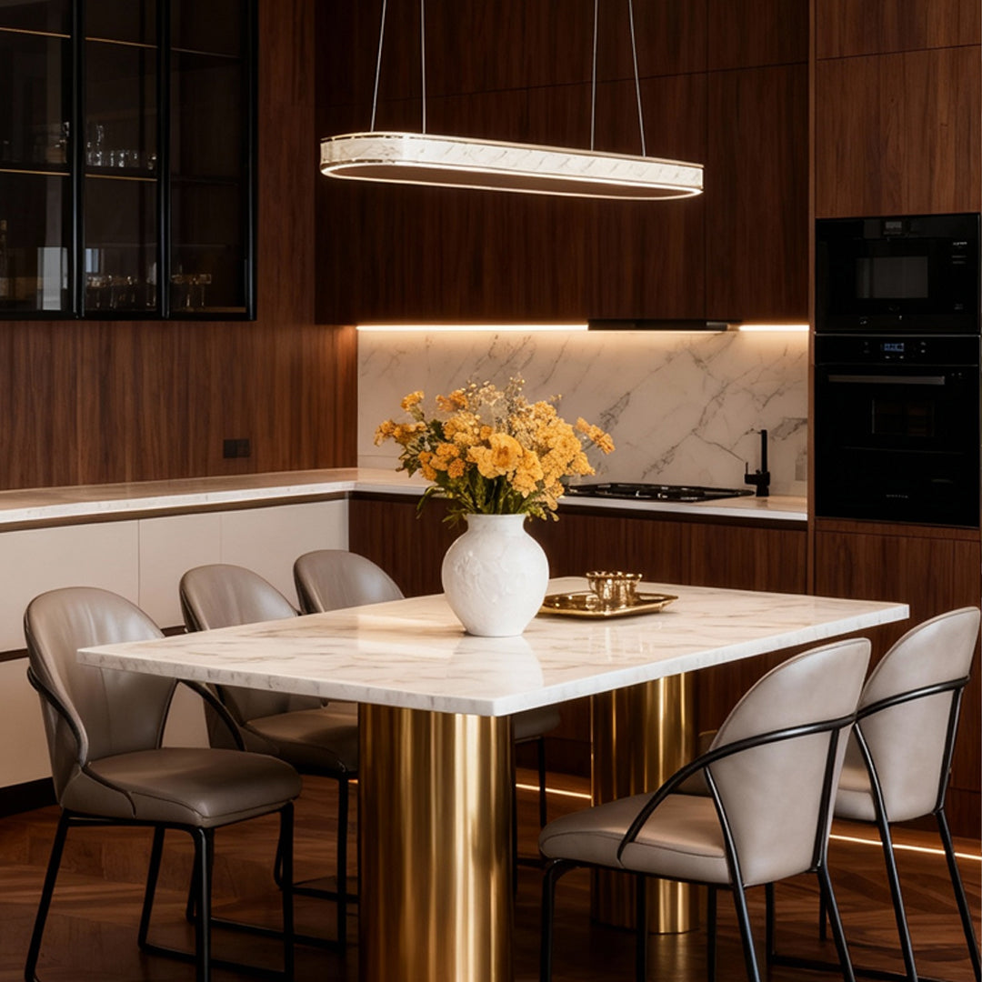 Luxury Elliptical Linear Suspension Ceiling Light
