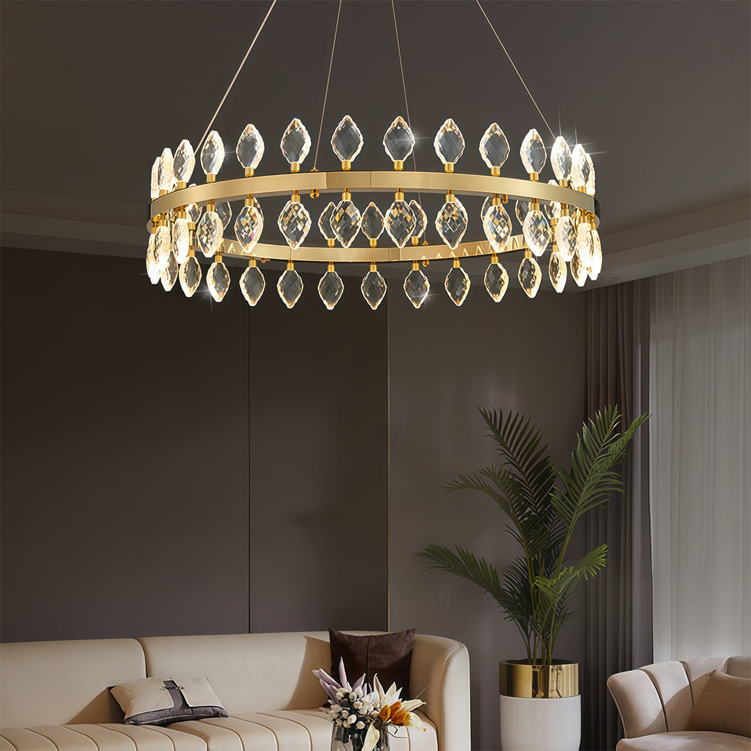 Italian Luxury Crystal Chandelier Ceiling Light