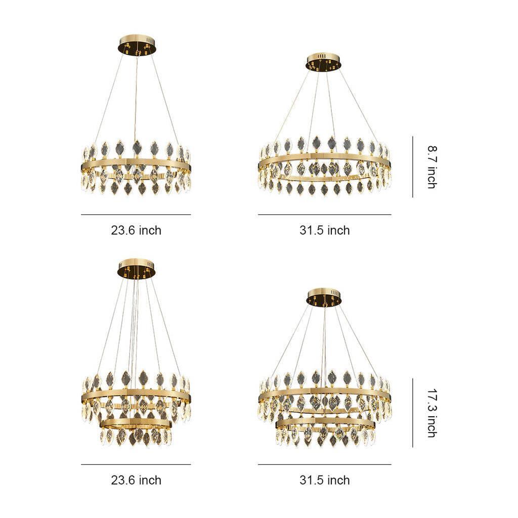 Italian Luxury Crystal Chandelier Ceiling Light