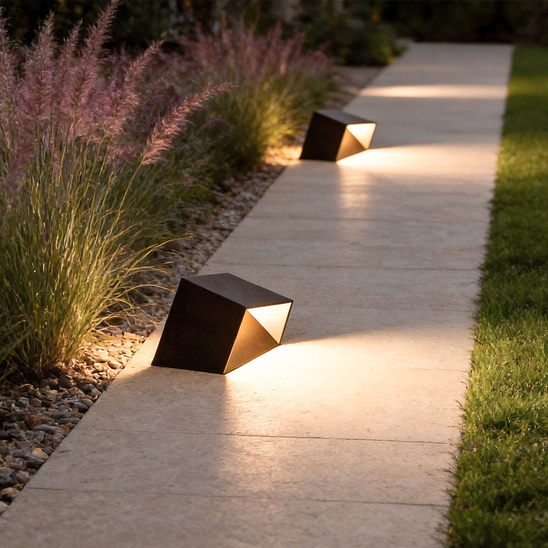 Geometric Cube Path Light for Outdoor Landscape Decor