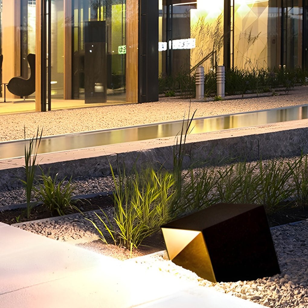 Geometric Cube Path Light for Outdoor Landscape Decor