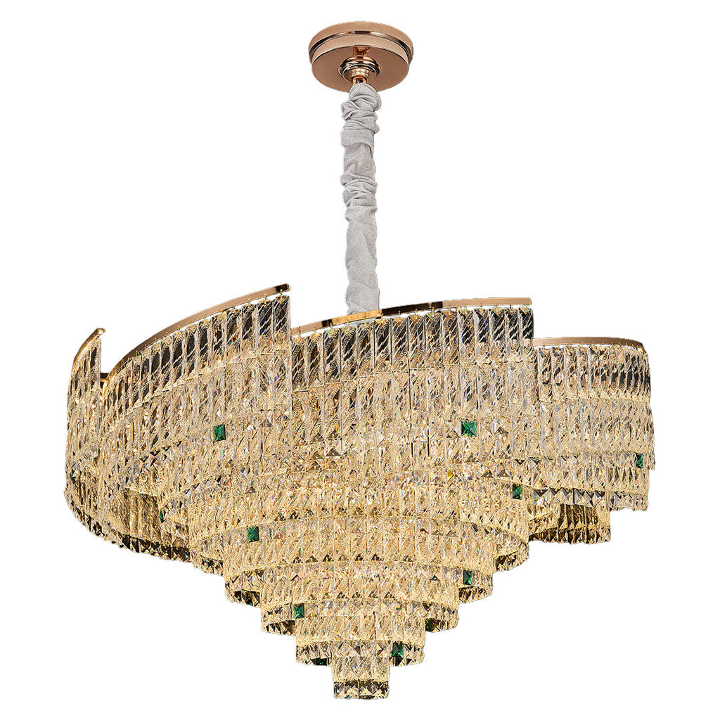 Luxury Crystal Pendant Chandelier - Carbon Steel Ceiling Light