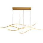 Wavy Curved LED Pendant Light - Modern Metal Ceiling Fixture
