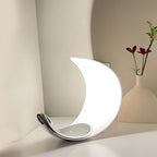 Polished Chrome Curved End Table Lamp with LED Light