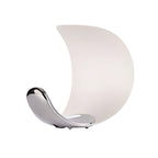 Polished Chrome Curved End Table Lamp with LED Light