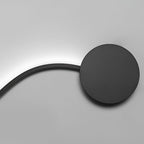 Modern Black Curved Wall Sconce with LED Light