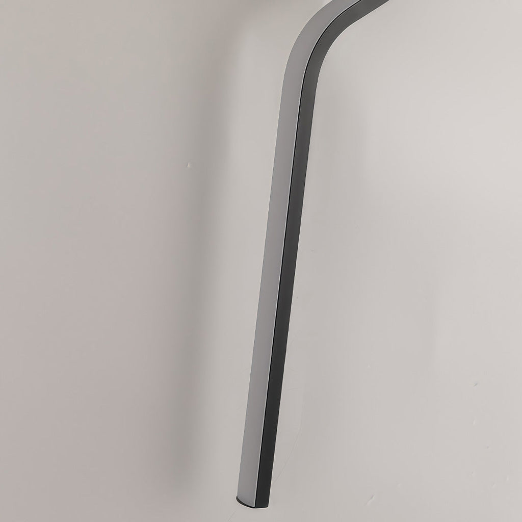 Minimalist Black Aluminum Curved Wall Sconce