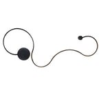 Modern Black Curved Wall Sconce with LED Light