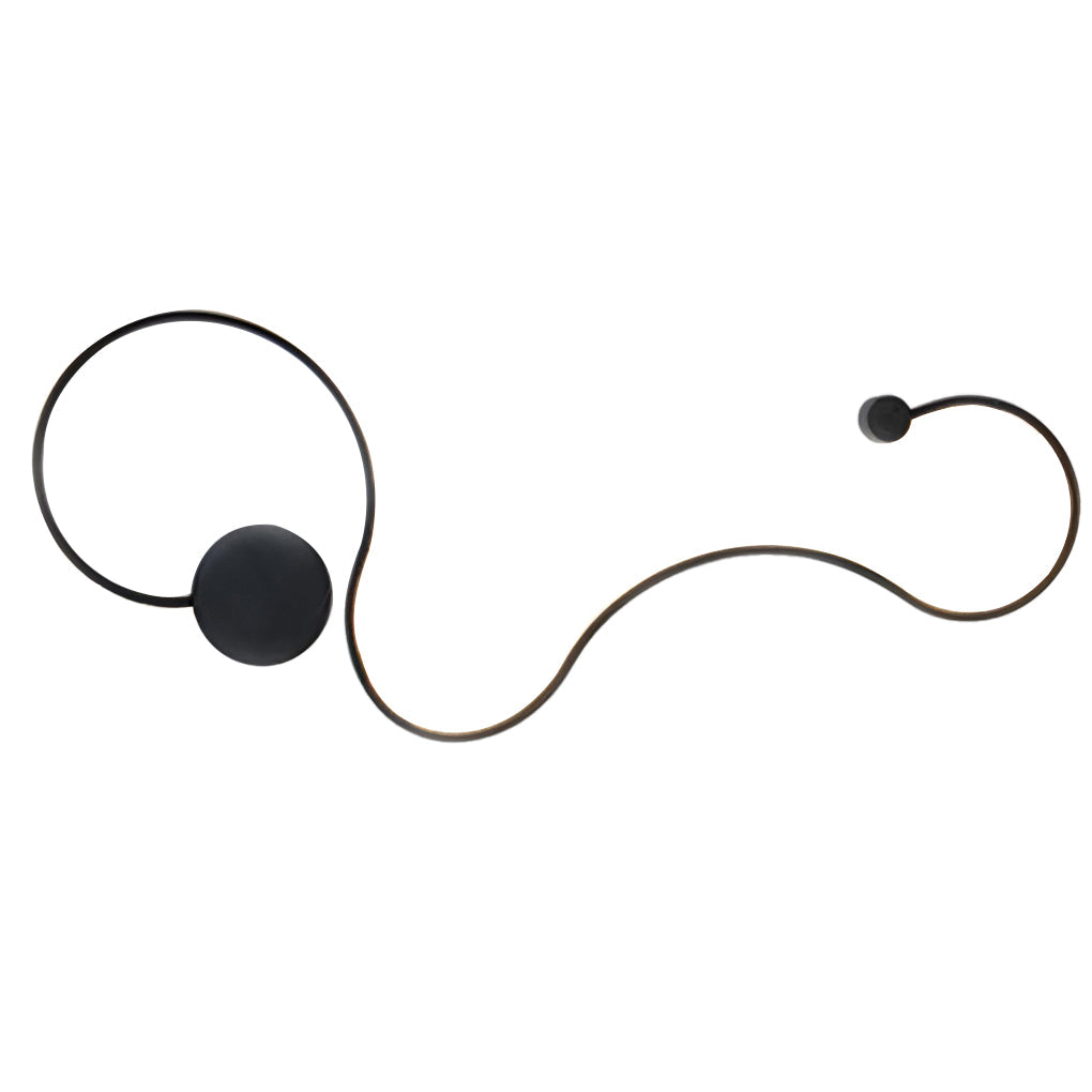 Modern Black Curved Wall Sconce with LED Light