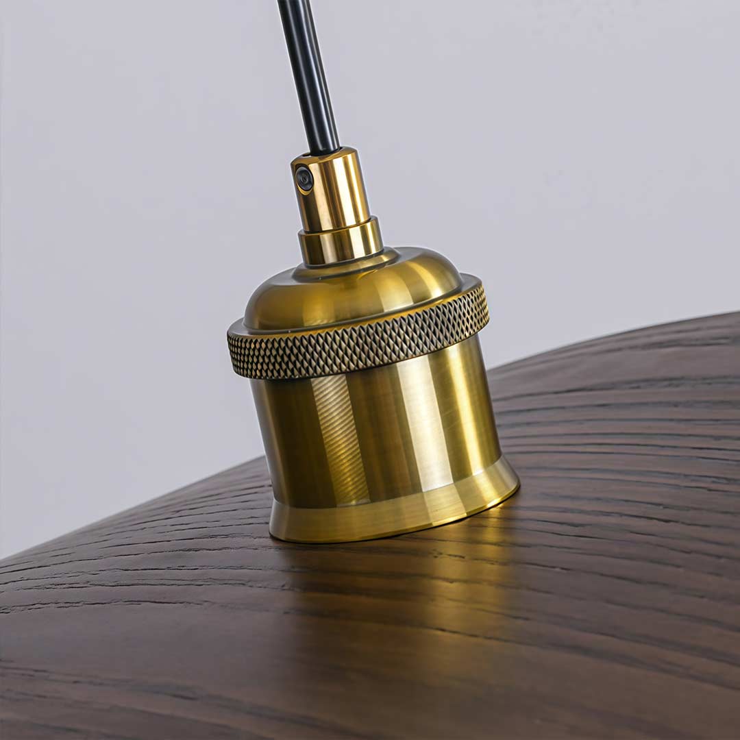 Wabi-Sabi Walnut Wood Curved Pendant Light