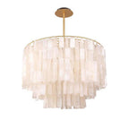 Contemporary Shell-Shaped Capiz Chandeliers - Modern Rustic Lighting