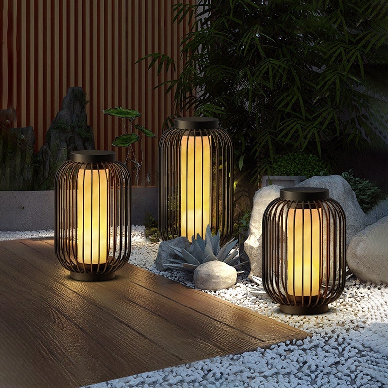 Modern Brown Waterproof Metal Outdoor Lantern
