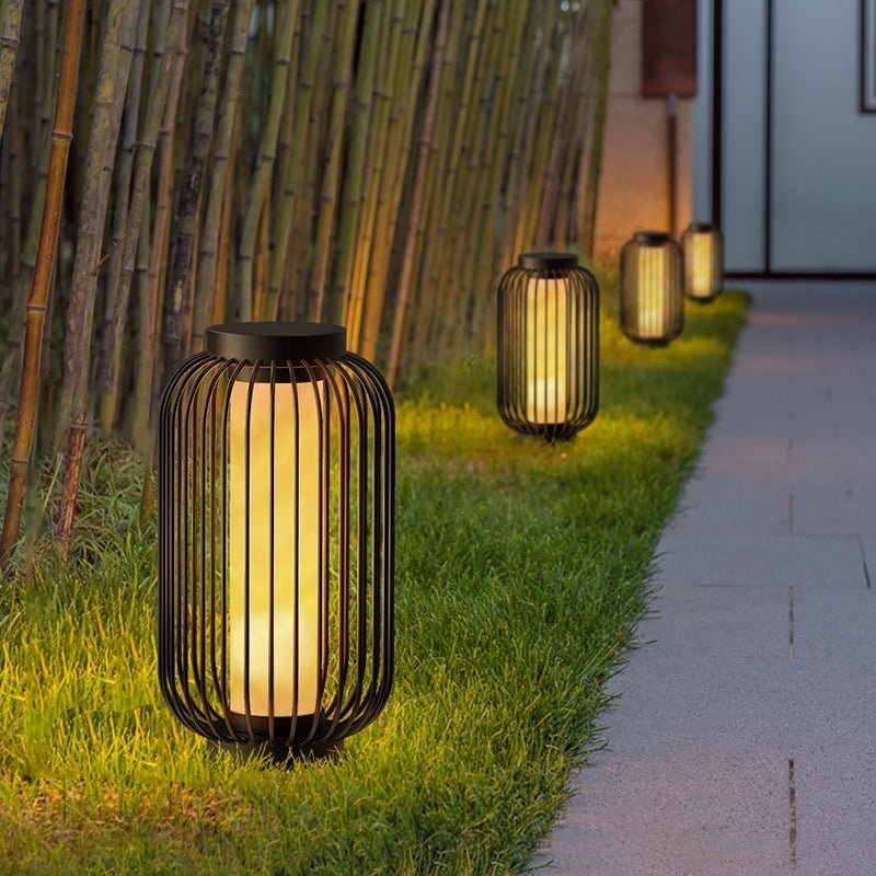 Modern Brown Waterproof Metal Outdoor Lantern