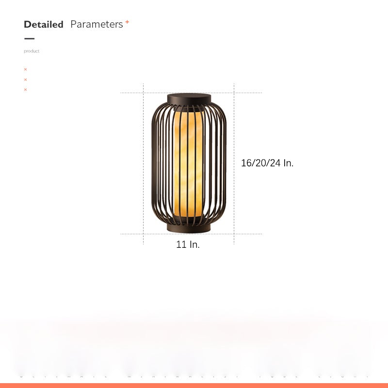 Modern Brown Waterproof Metal Outdoor Lantern