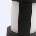 Modern Black LED Cylindrical Bollard Landscape Light