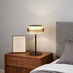 Vintage Iron Frame Table Lamp with PS Lampshade