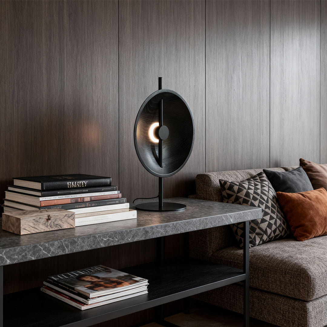 Premium Modern Wood Table Lamp - Minimalist Artistic Design