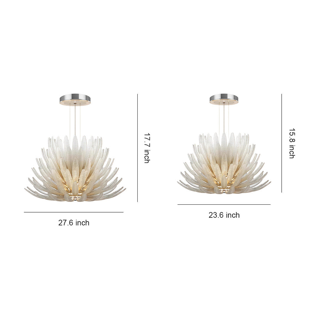 Luxury Stainless Steel and Glass Deco Chandelier Ceiling Light