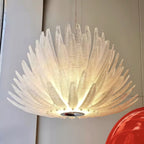 Luxury Stainless Steel and Glass Deco Chandelier Ceiling Light