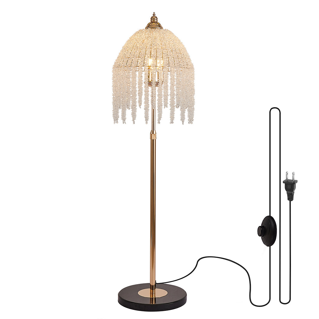 Elegant Crystal LED Floor Lamp