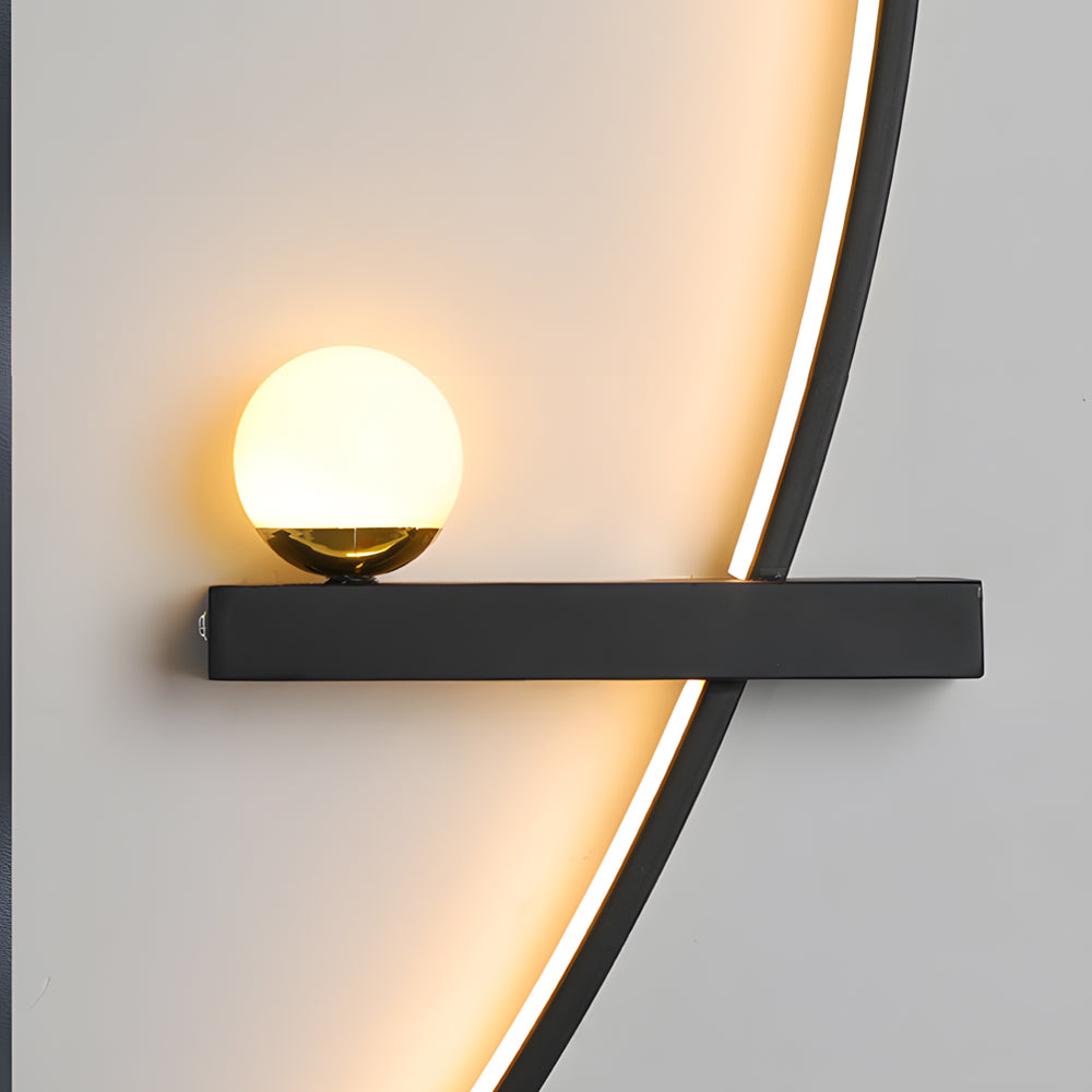 Modern LED Curved Wall Light - Elegant Fixture for Home & Living Room