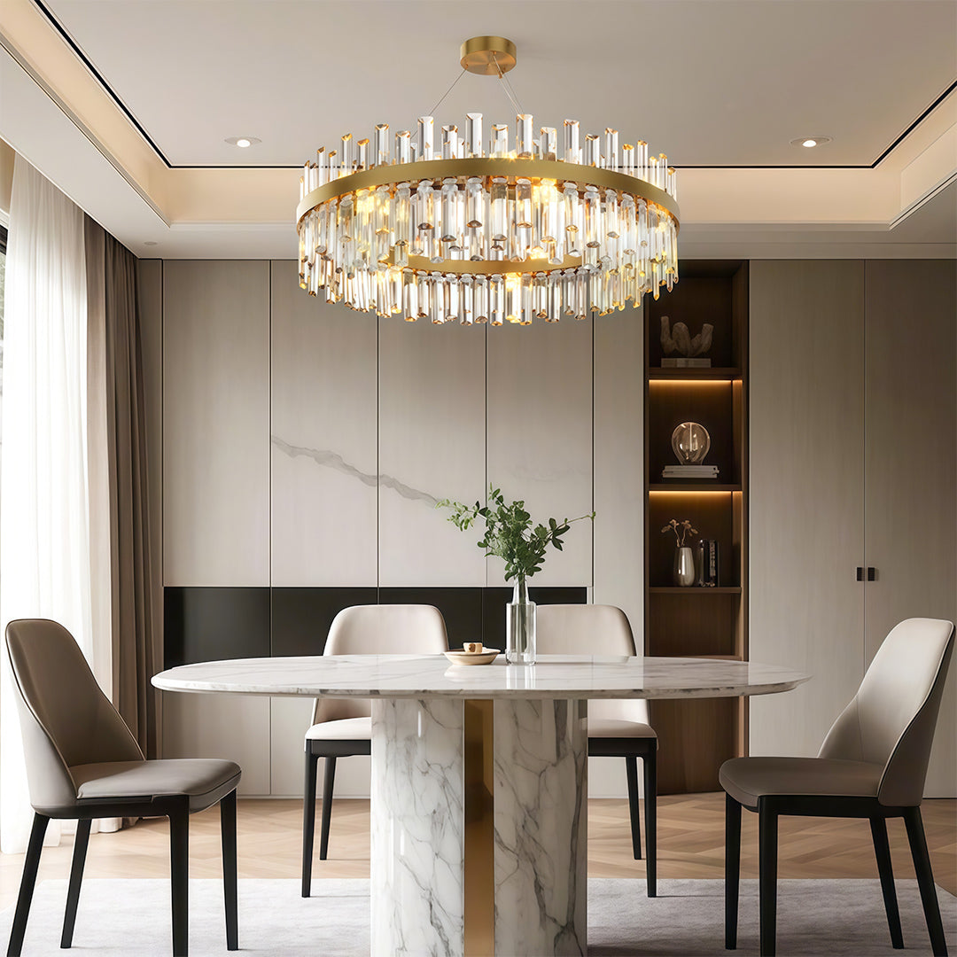 Nordic Crystal Chandelier - Elegant Ceiling Light
