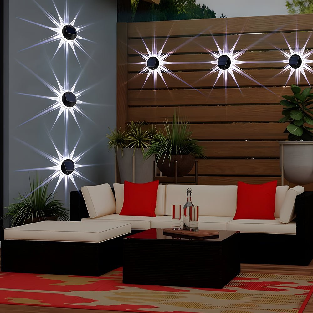 Premium Outdoor Solar Wall Lamp - Petal Design