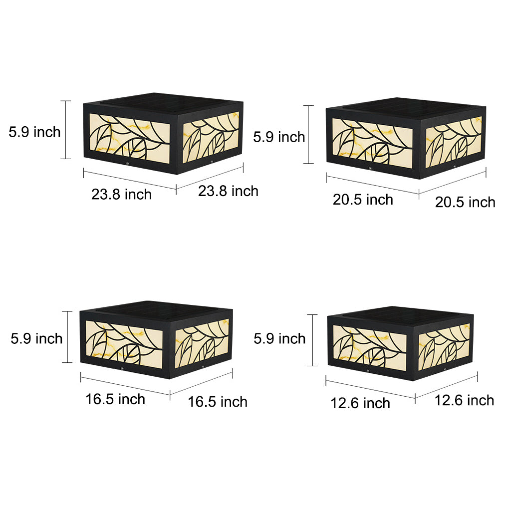 Modern Square LED Outdoor Gate Pillar Lights