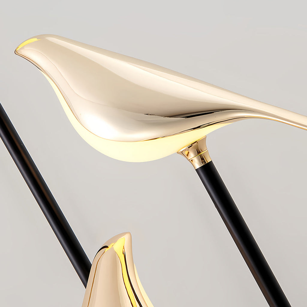 Contemporary 3-Head Bird Floor Lamp - Artistic Accent Lighting
