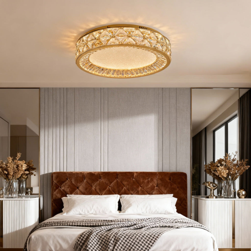 Luxury Crystal Flush Mount Ceiling Light