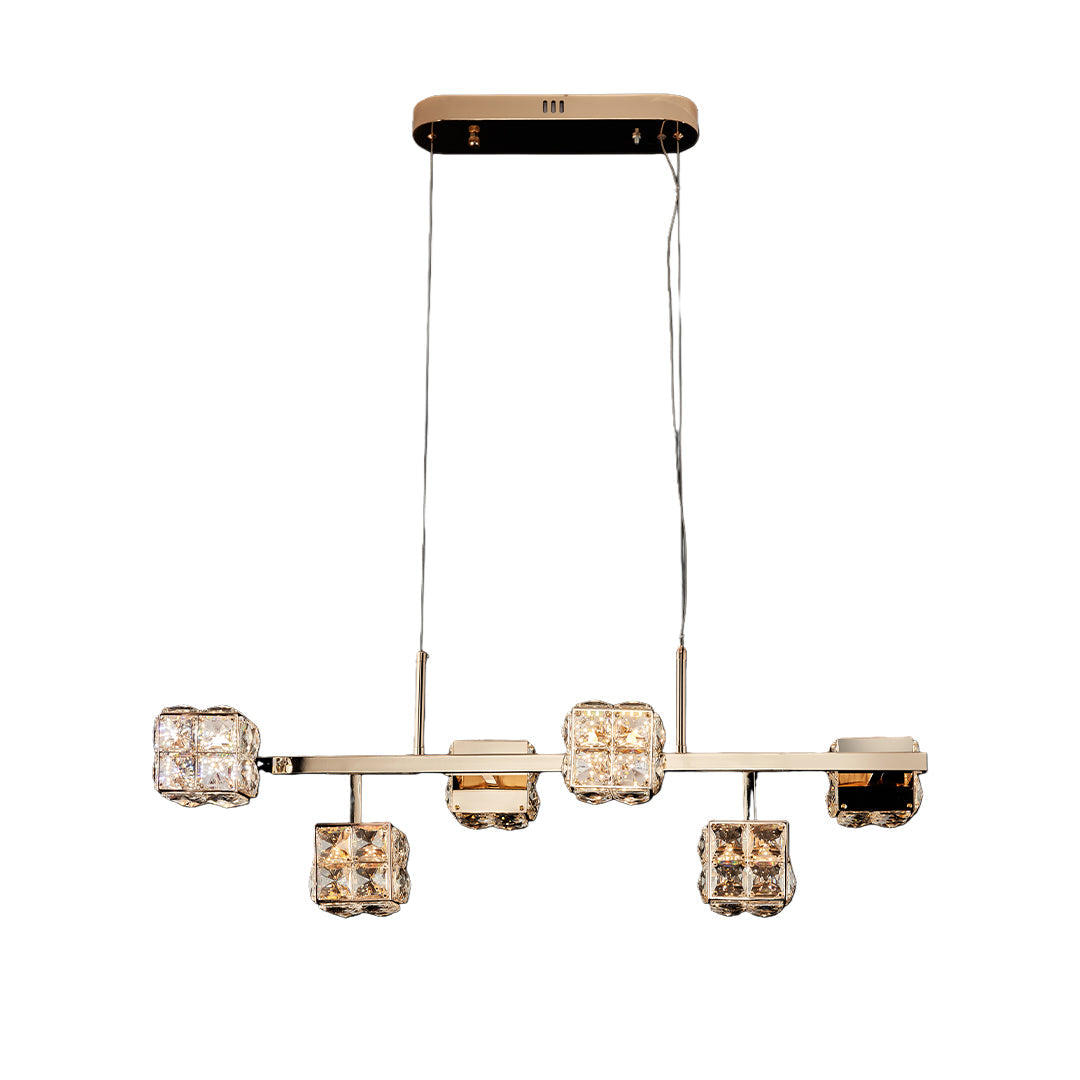 Modern Crystal Cube Ceiling Chandelier